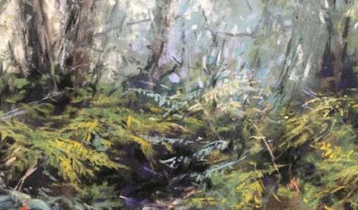 Mystischer Wald in Pastell